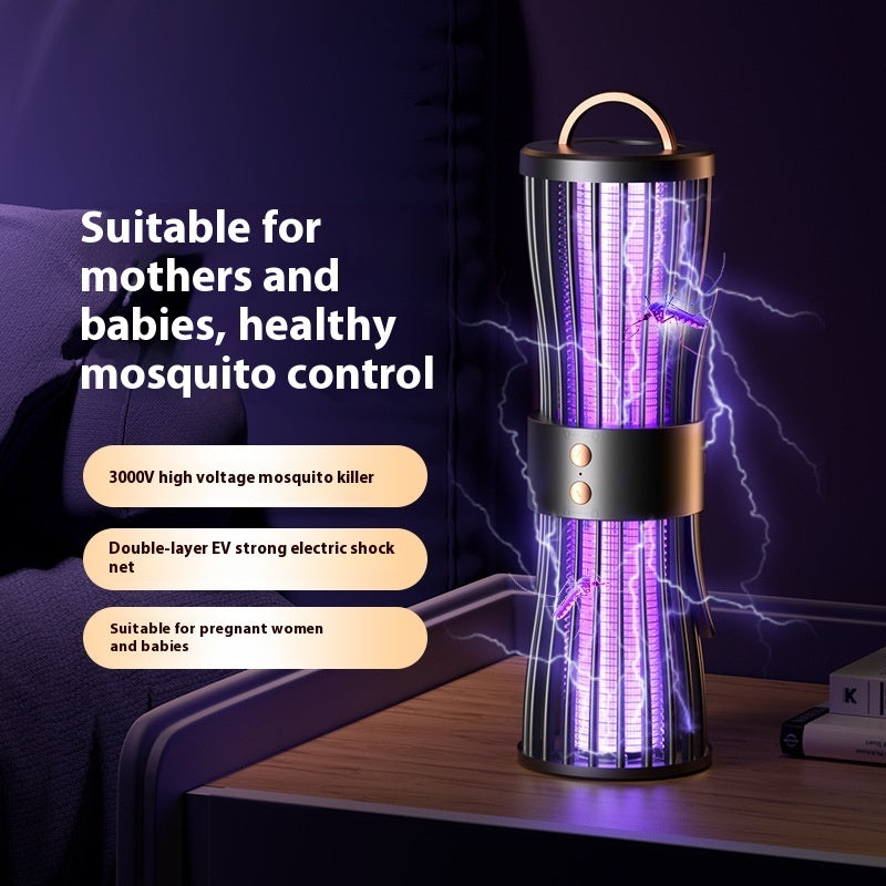 Electric Shock Charging Portable Automatic Purple Light Mosquito Killing Lamp