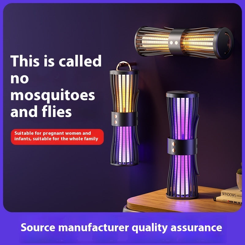 Electric Shock Charging Portable Automatic Purple Light Mosquito Killing Lamp