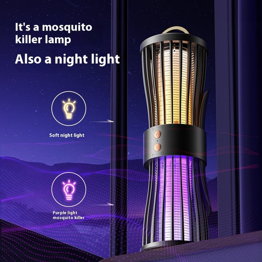 Electric Shock Charging Portable Automatic Purple Light Mosquito Killing Lamp