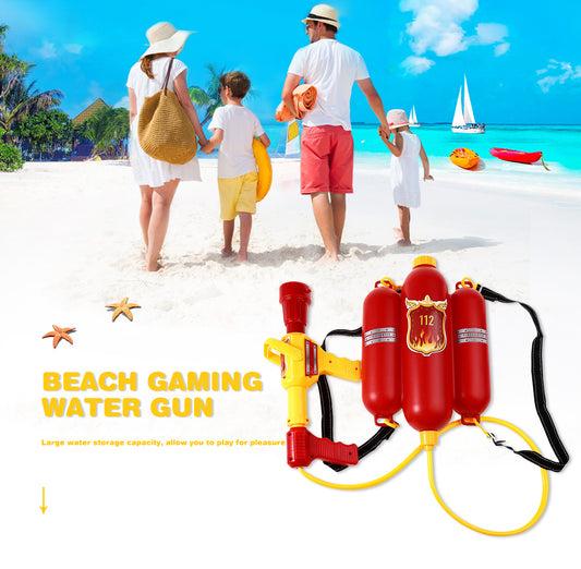 Children's Fire-fighting Plastic Water Gun Toy Pull-out High-pressure Backpack Drifting Creative Jet Water Gun